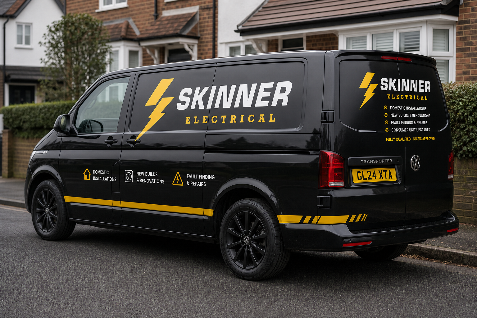 Skinner Electrical signwritten van